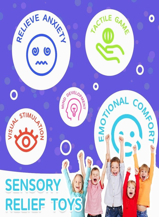 Zibuyu® 12 Pcs Silicone Sensory Bracelets & Rings for Kids Fidget Toys for Kids Colored and Textured Sensory Bracelets Rings Safe Food Grade Silicone Soft Anxiety Stress Pocket Sensory Toys - Image 4